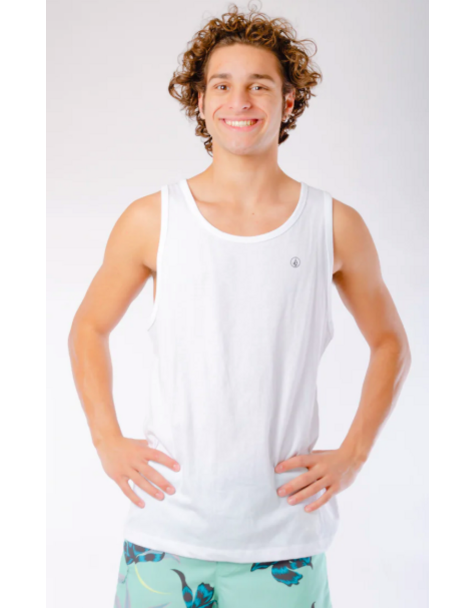 Volcom Men's Solid Heather Tank White