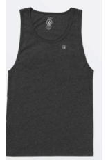 Volcom Men's Solid Heather Tank Dark Black Heather