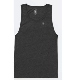 Volcom Men's Solid Heather Tank Dark Black Heather
