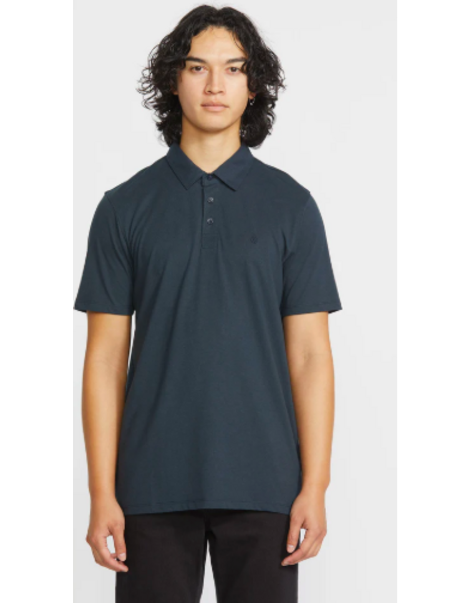 Volcom Men's Wowzer Short Sleev Shirt Navy