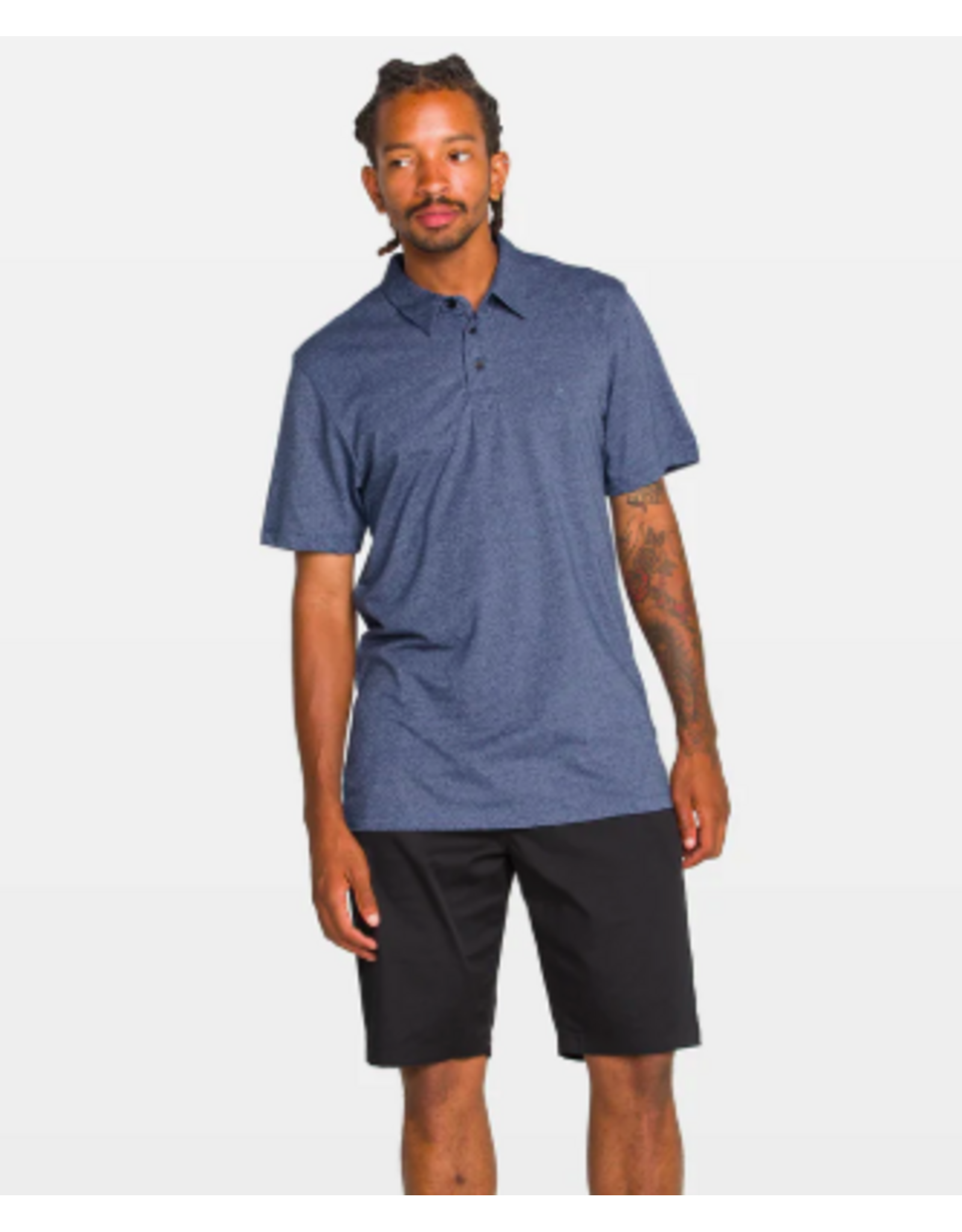 Volcom Men's Wowzer Short Sleev Shirt Blueberry