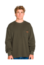 Volcom Men's Overtime Workwear Long Sleeve Rinsed Black