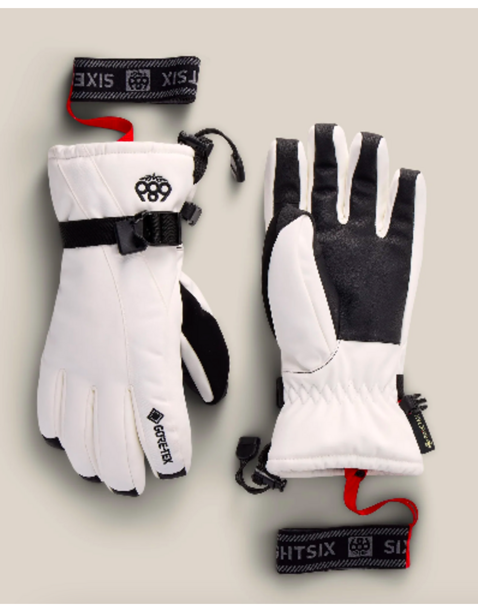 686 Women's Gore Tex Linear Gloves White  2027