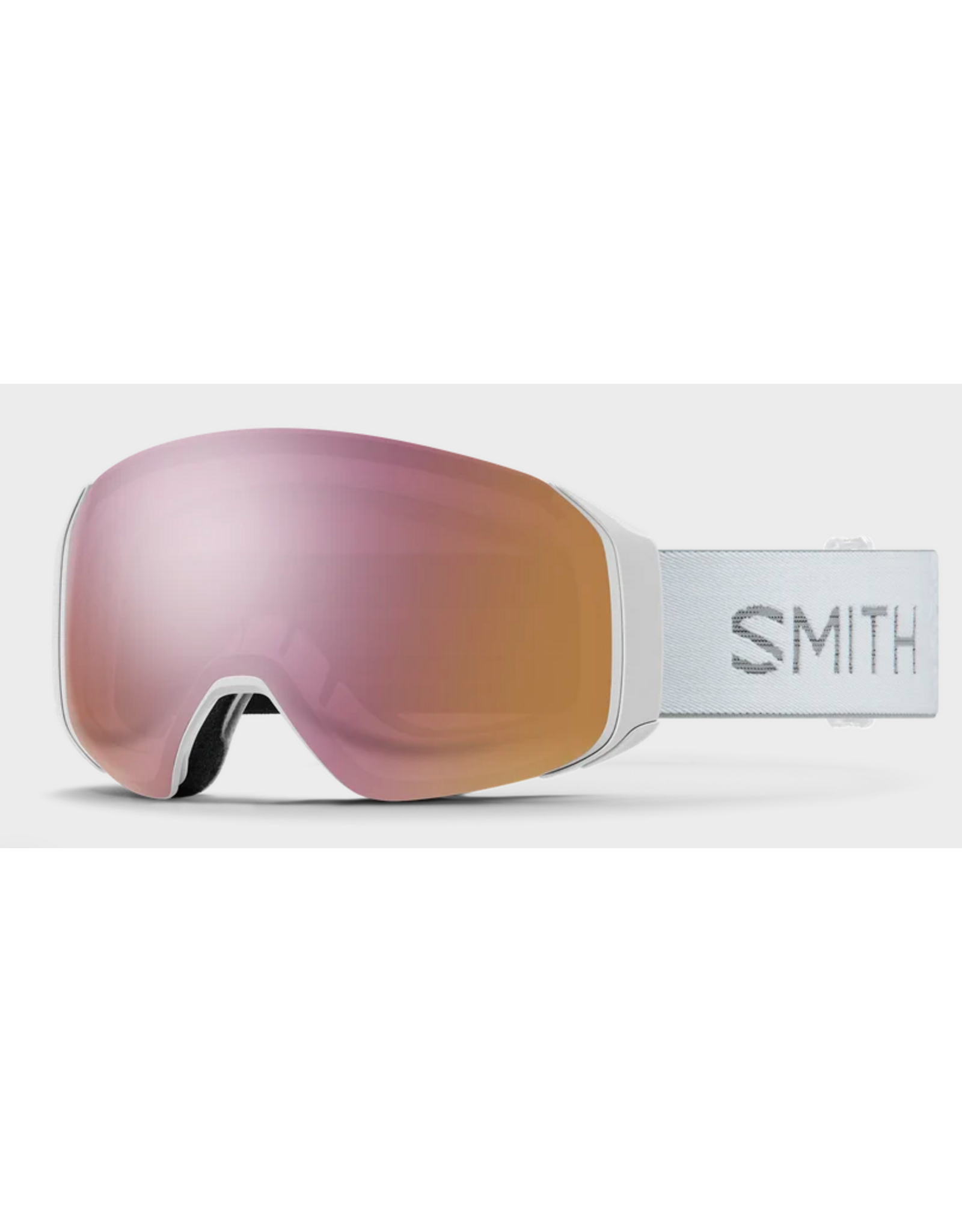 SMITH Smith 4D Mag S White Chunky Knit Goggles With Chroma Pop Everyday Rose Gold Lens 2027