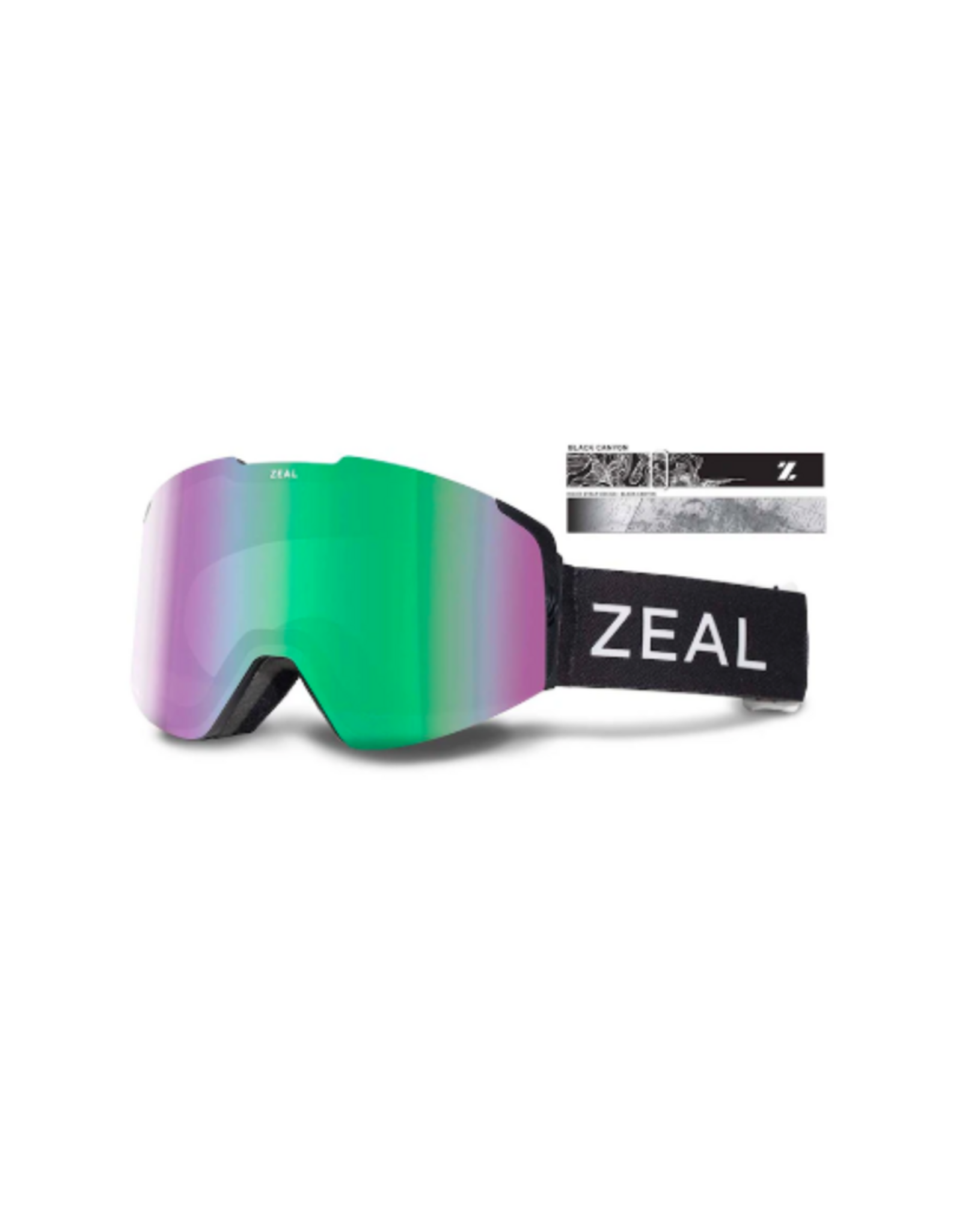 Zeal Meridian Black Canyon Goggles With Jade Mirror Lens 2027