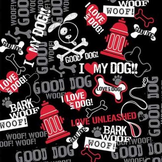 The Bandanna Co. Bandanna Co. Bark Woof Woof 22'' X 22''