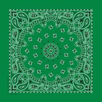 The Bandanna Co. Bandanna Co. Paisley Kelly Green 22'' X 22''