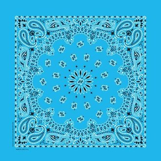 The Bandanna Co. Bandanna Co. Paisley Light Blue 22'' X 22''