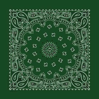 The Bandanna Co. Bandanna Co. Paisley Hunter Green 22'' X 22''