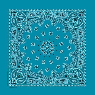 The Bandanna Co. Bandanna Co. Paisley Turquoise 22'' X 22''