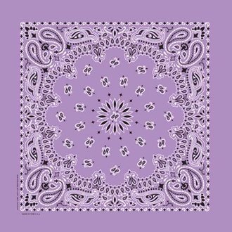The Bandanna Co. PAISLEY LAVENDER BANDAN 22" x 22"