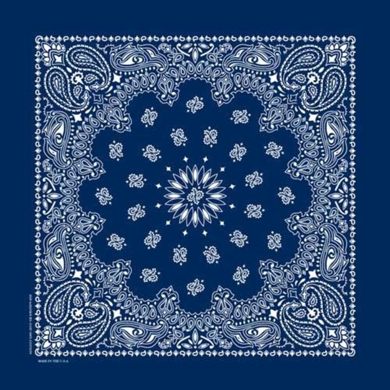 The Bandanna Co. Bandanna Co. Paisley Navy 22'' X 22''