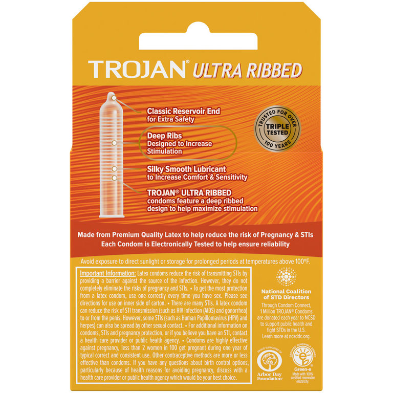 Trojan Trojan Ultra Ribbed Condoms 3pk
