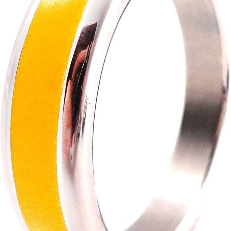 M2M M2M Stainless Steel Cockring with Color Band