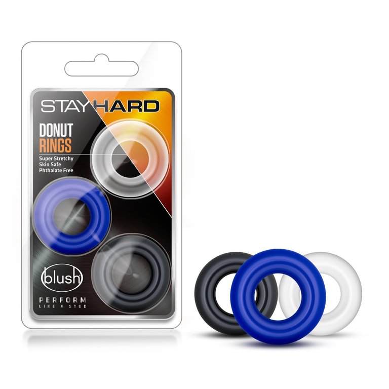 Stay Hard Stay Hard Donut Cockrings - 3 pack