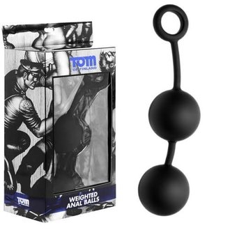 Tom of Finland Tom of Finland Weighted Silicone Anal Balls Black 9.5 Inch