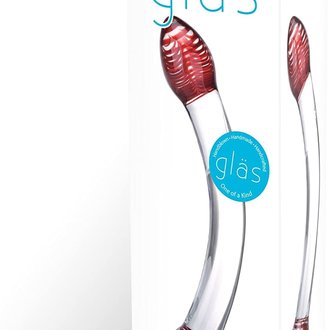 Gläs Gläs Red Head Double Dildo Gläs Gläs Red Head Double Dildo