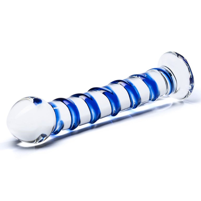 Gläs Gläs Blue Spiral Dildo 180 mm