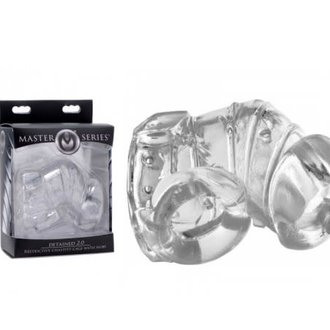 Master Series Master Series Detained 2.0 Restrictive Clear Chastity Cage with Nubs