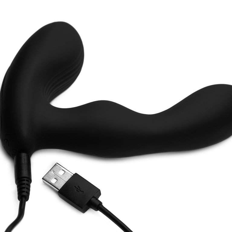 Alpha-Pro Alpha-Pro7 X P-STROKE Silicone P-Spot Stimulator with Stroking Shaft
