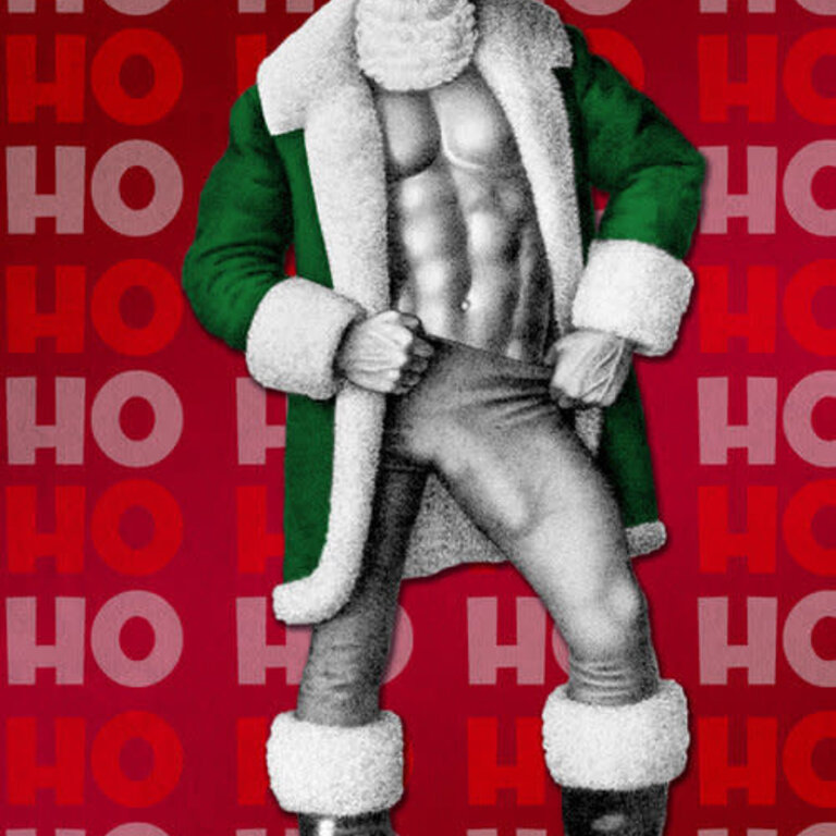 Peachy Kings Tom of Finland "HO HO HO" Holiday Card