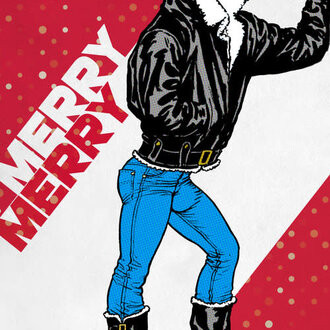 Peachy Kings Tom of Finland "Merry Merry" Holiday Card