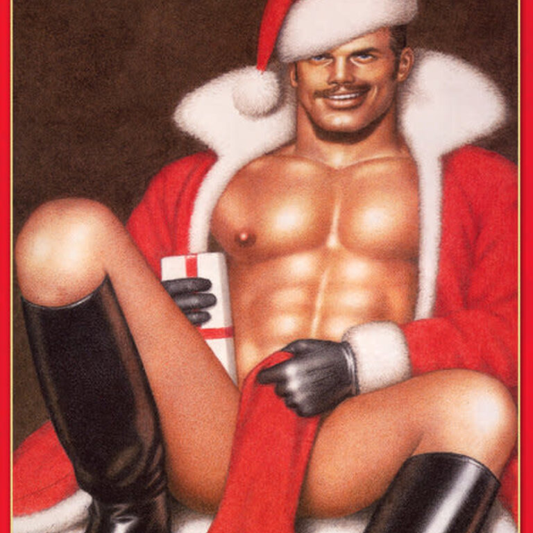 Peachy Kings Tom of Finland "Santa's Package" Holiday Card