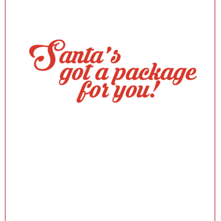 Peachy Kings Tom of Finland "Santa's Package" Holiday Card