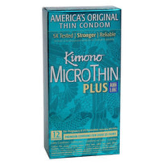 Kimono Kimono Microthin Aqua Lube 12pk