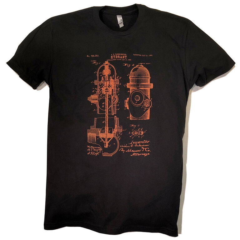 Burly Shirts Burly Shirts Fire Hydrant Patent Art Tee