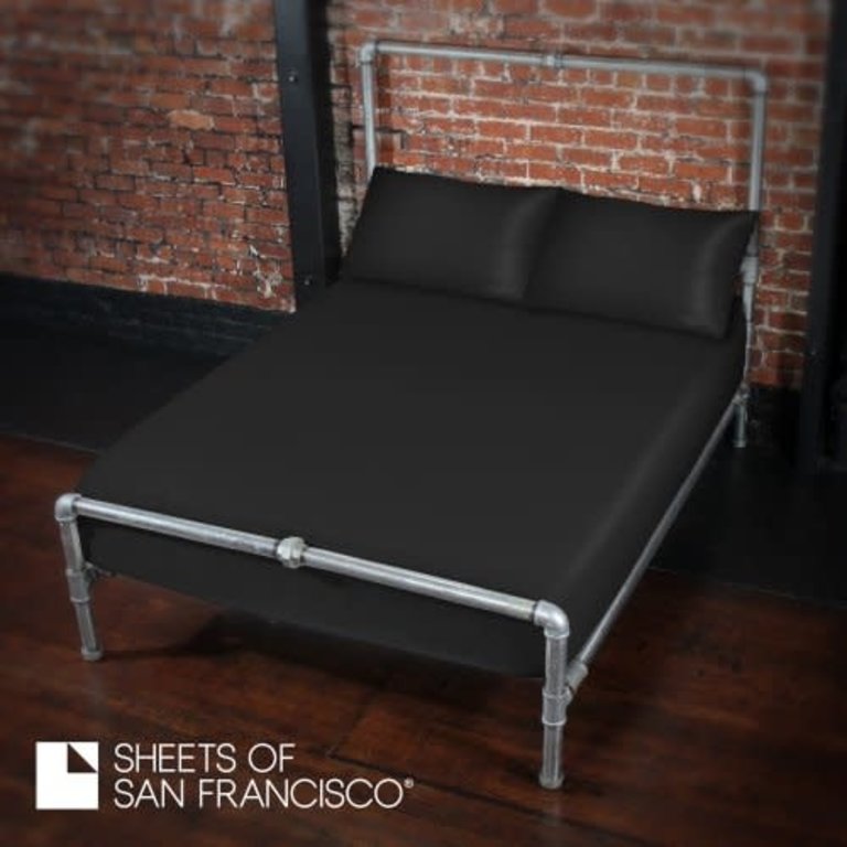 Sheets of San Francisco S.O.S.F. Funsheet Cal King Size Black 72" x 84"