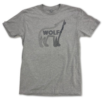 Burly Shirts Burly Shirts Wolf Lines on Grey