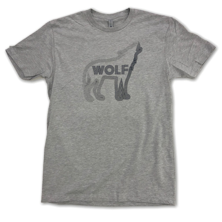 Burly Shirts Burly Shirts Wolf Lines on Grey
