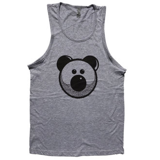 Burly Shirts Burly Shirts Beardy Bear Grey Tank