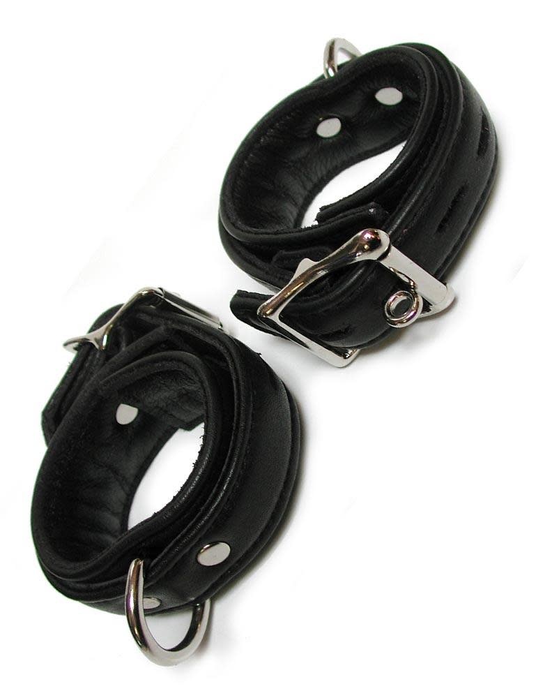 Black Leather Wrist Strap - Lock My Goods