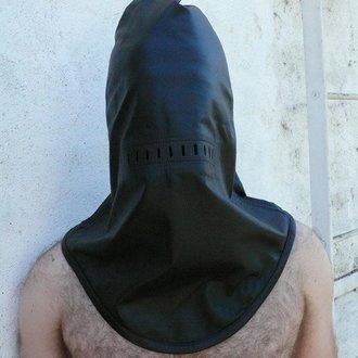 Stockroom Stockroom Black Leather Guillotine Hood