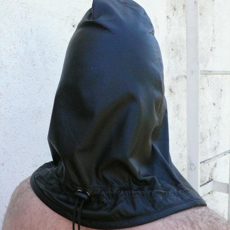 Stockroom Stockroom Black Leather Guillotine Hood