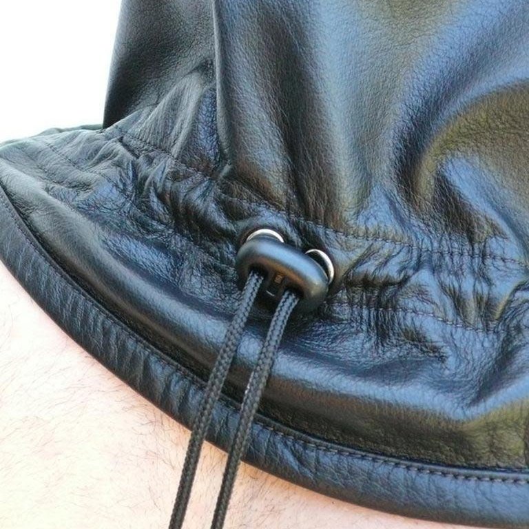 Stockroom Stockroom Black Leather Guillotine Hood