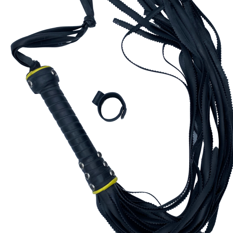 Upcycled Serrated Bike Tire Floggers