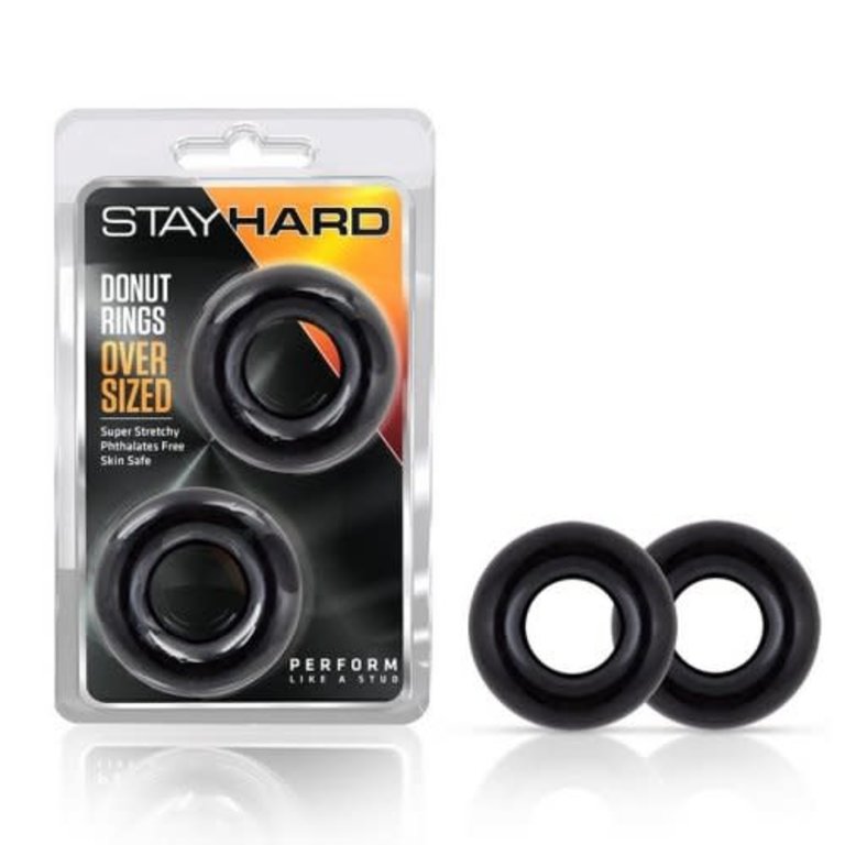 Stay Hard Stay Hard Donut Rings Oversized Black