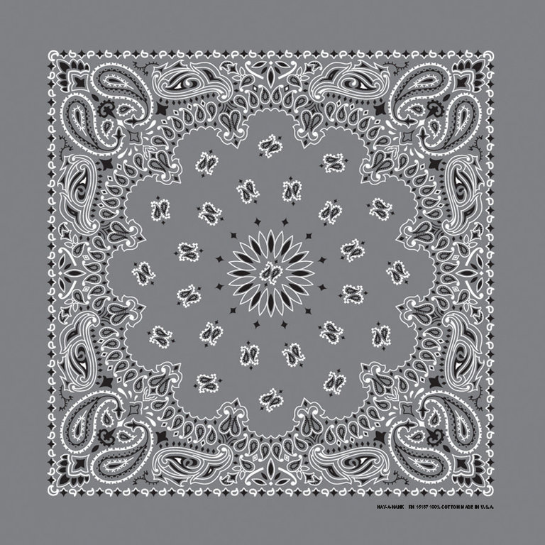 The Bandanna Co. Bandanna Co. Paisley Charcoal 22'' X 22''