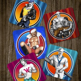 Peachy Kings Tom of Finland Coasters Peachy Kings Tom of Finland Coasters