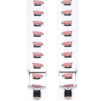 Pride not Prejudice Pride... Suspenders 2.0'' Piggies White 48'' & XL TAG