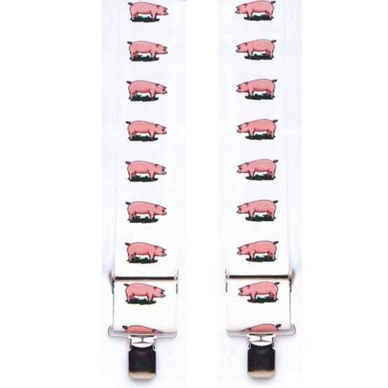 Pride not Prejudice Pride... Suspenders 2.0'' Piggies White 48'' & XL TAG