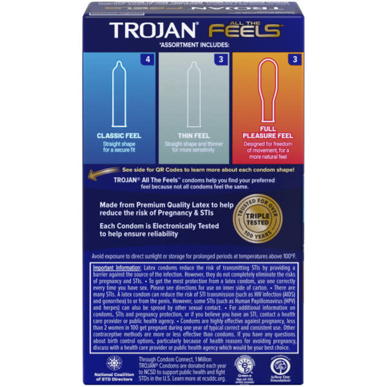 Trojan Trojan - All The Feels Latex Condoms (10 ct.)