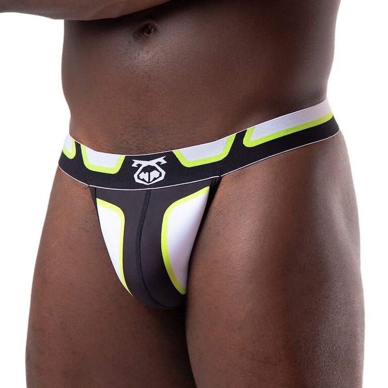 Nasty Pig Nasty Pig Invers Thong - Black / Acid Lime