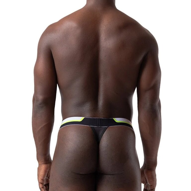 Nasty Pig Nasty Pig Invers Thong - Black / Acid Lime