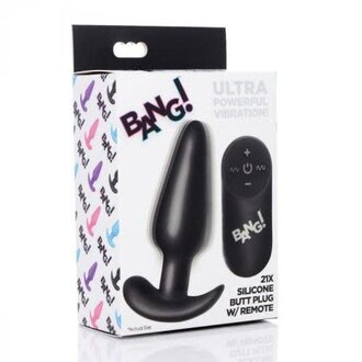 Bang! Bang 21X Vibrating Silicone Butt Plug Black