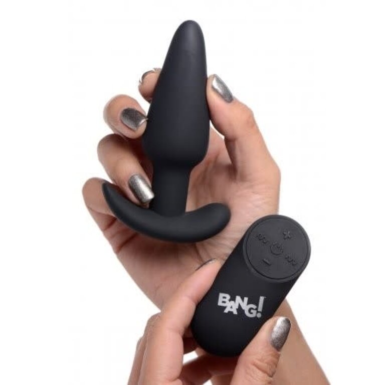 Bang! Bang 21X Vibrating Silicone Butt Plug Black