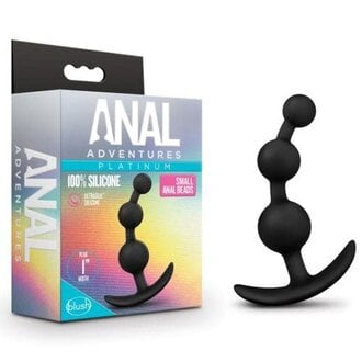 Anal Adventures Anal Adventures Platinum Anal Beads Black Small